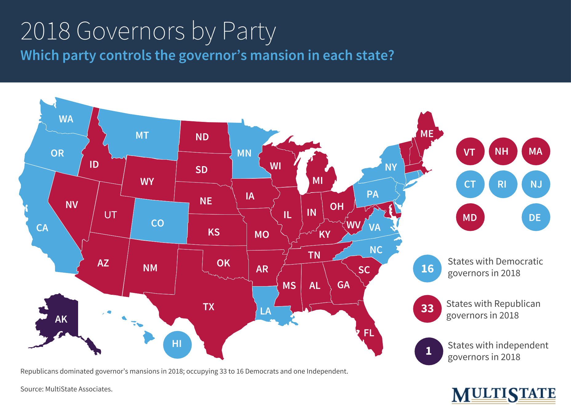 2018 State Political Map 2018 State Elections Dashboard MultiState
